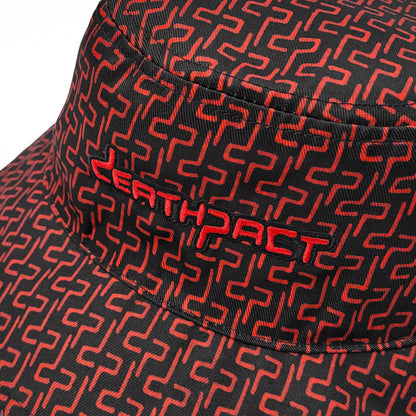 DEATHPACT - RED Fuzzy Reversible Bucket Hat