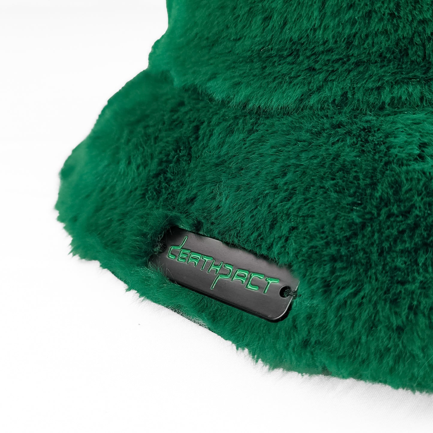 DEATHPACT - Green Fuzzy Reversible Bucket Hat
