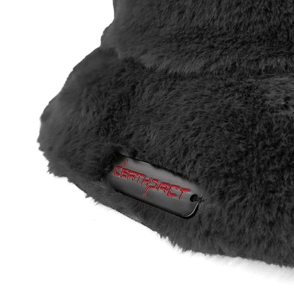 DEATHPACT - RED Fuzzy Reversible Bucket Hat