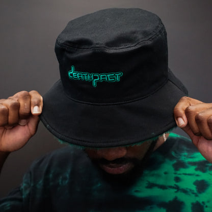 DEATHPACT - Green Fuzzy Reversible Bucket Hat