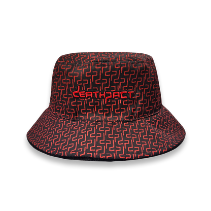 DEATHPACT - RED Fuzzy Reversible Bucket Hat