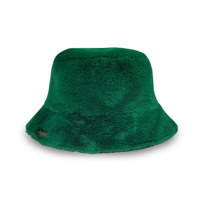 DEATHPACT - Green Fuzzy Reversible Bucket Hat